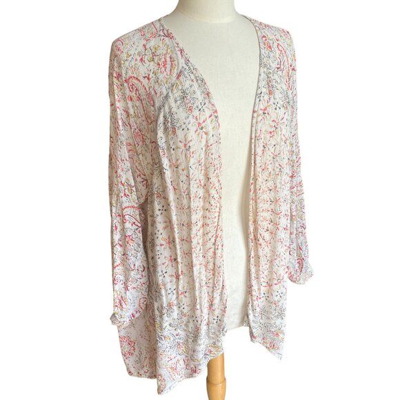 Billabong Swim Cover Up Sz M/L Indie Boho Open Front Beach Coastal Vacation - Picture 1 of 14